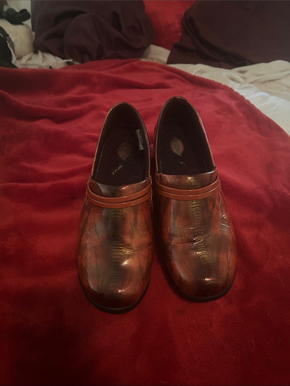 Dickies Women's Metallic Copper Brown Slip-On Shoes